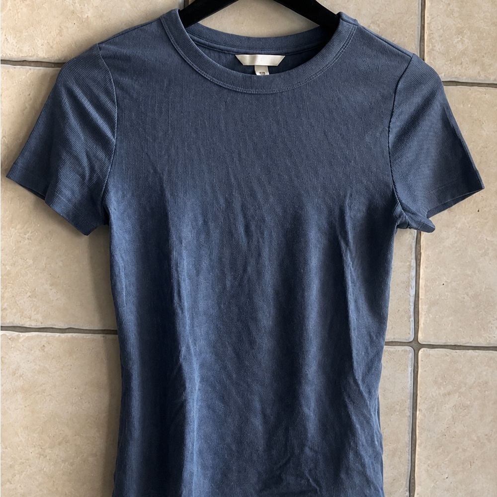 Classic Crewneck Women's Tee in Slate Blue